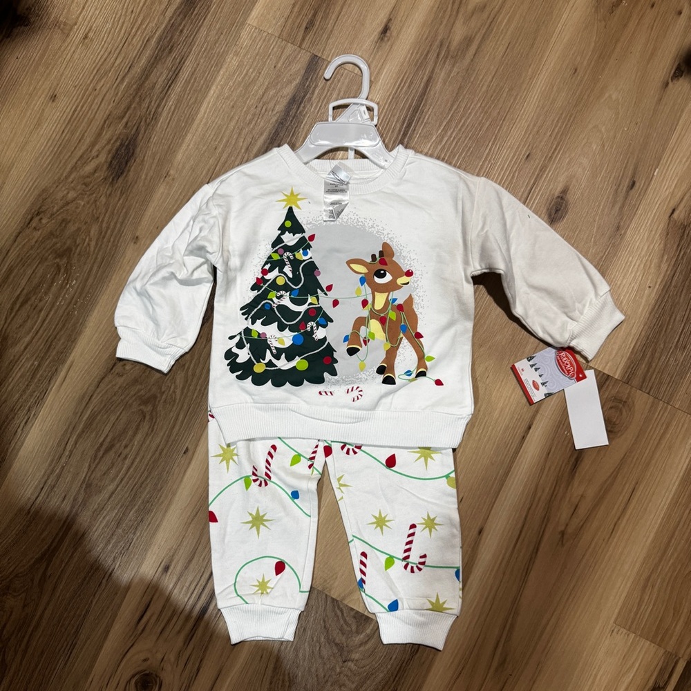 NWT Disney Rudolph the red nose reindeer fleece sweatshirt set